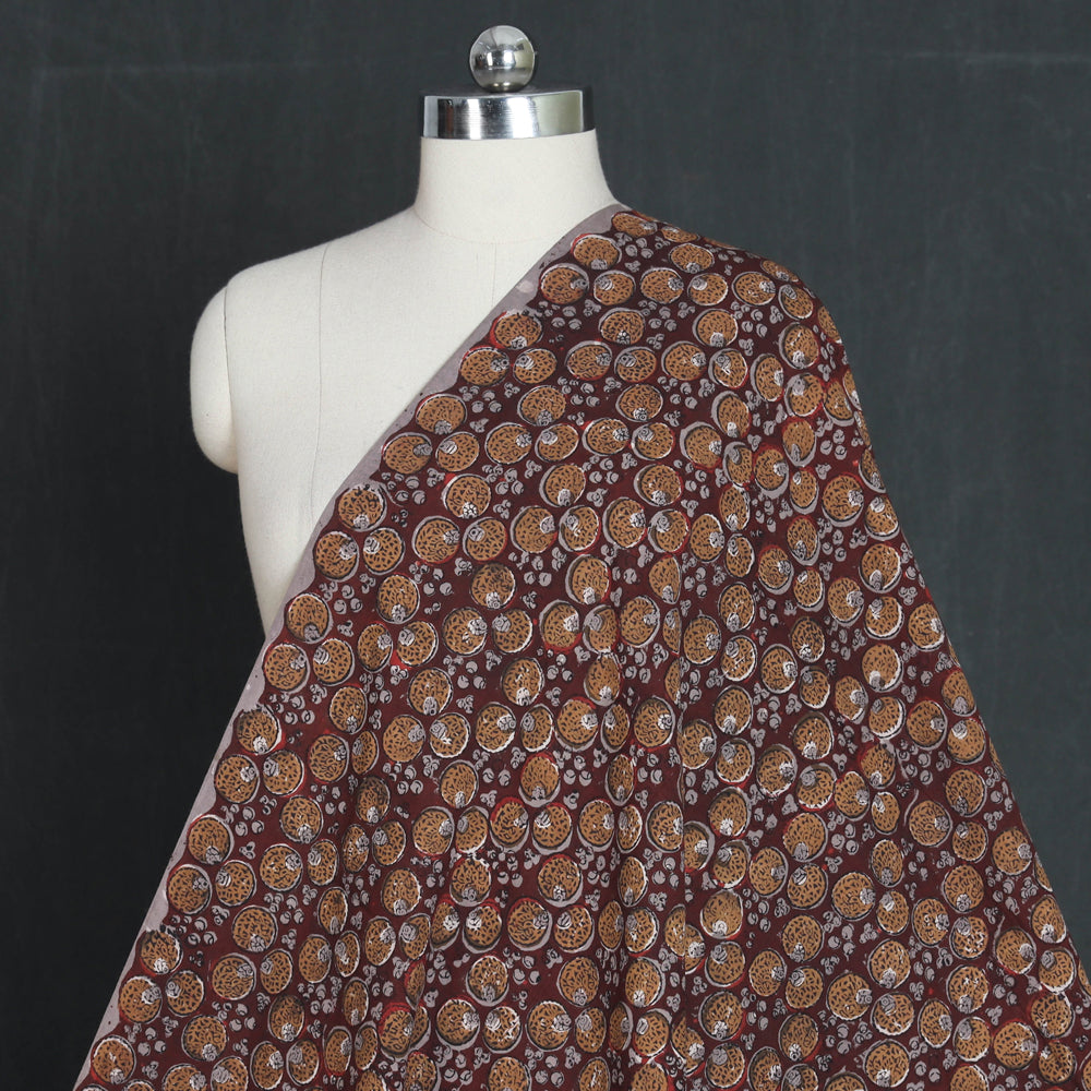 Brown - Dabu Bagru Block Print Cotton Fabric