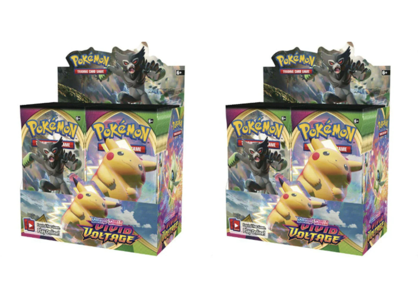 2020 pokemon sword and shield booster box 2020 Pokemon TCG Sword & Shield Vivid Voltage Booster Box 2X Lot