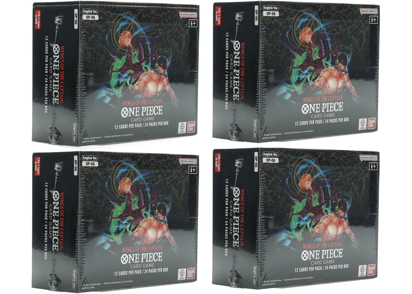2024 Bandai One Piece Card Game Wings of the Captain Booster Box (OP-06) ( English) 4x Lot