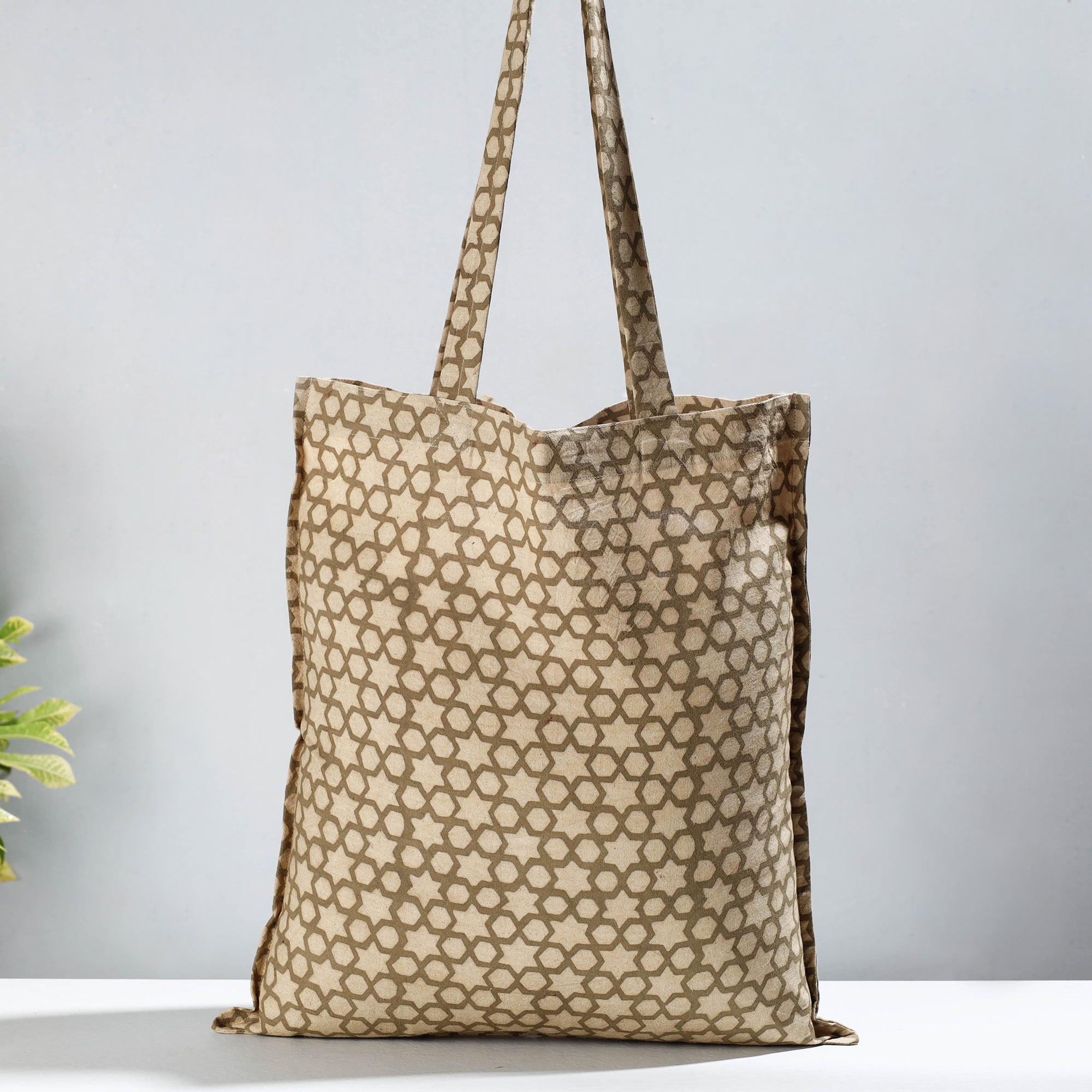 Beige - Pedana Kalamkari Block Printed Handloom Cotton Towel