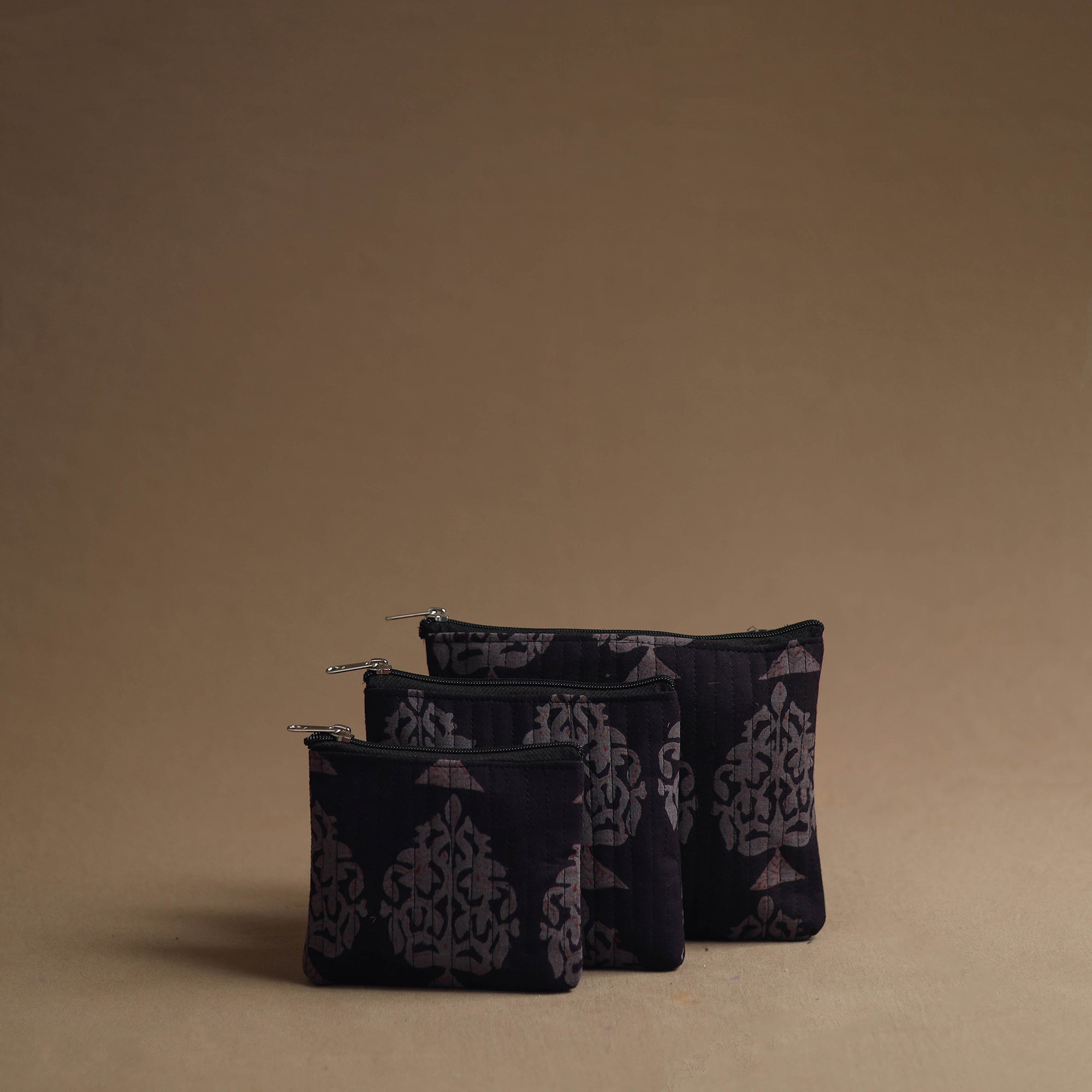 Black - Handmade Cotton Toiletry Pouch 03 main image 0
