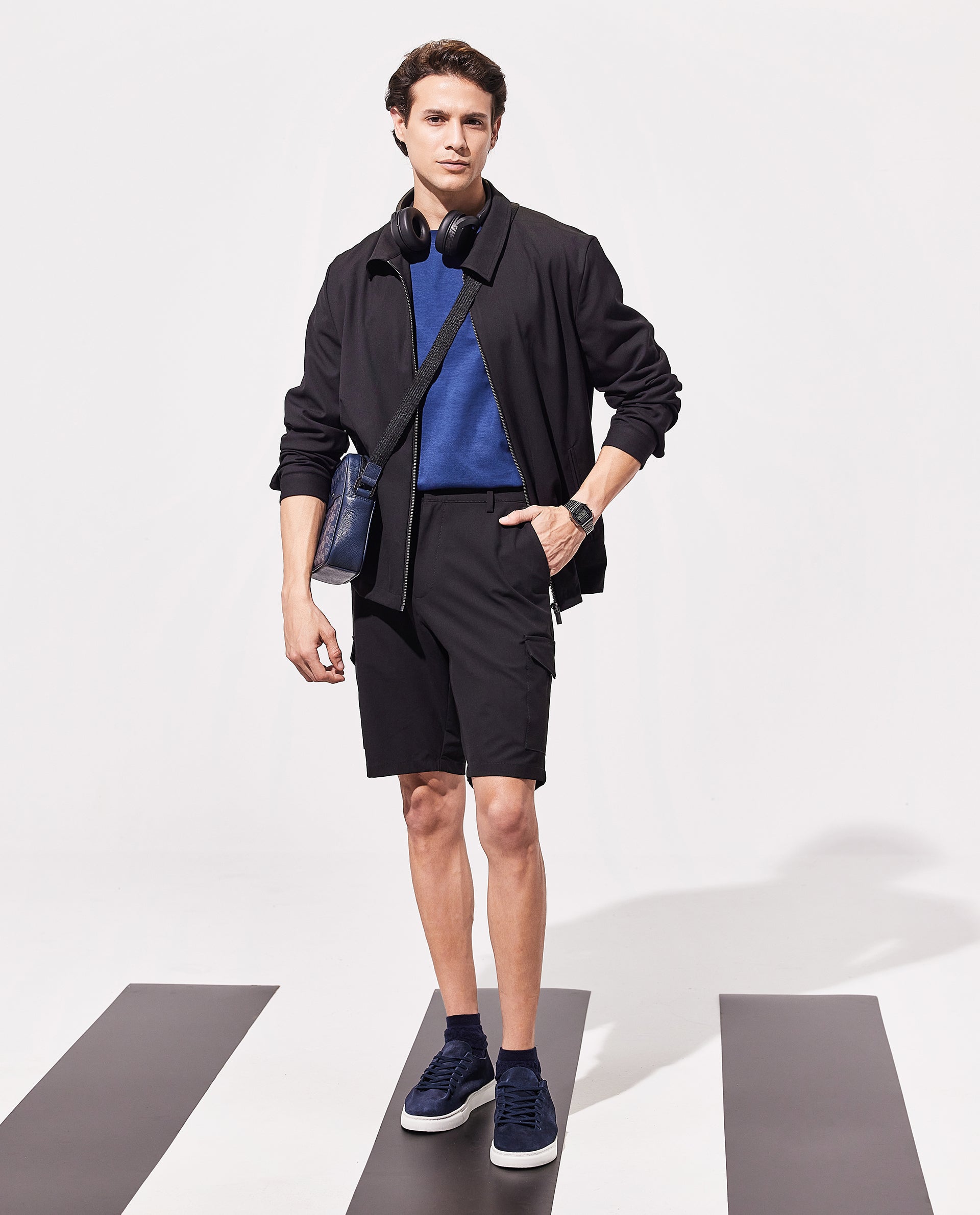 Rare Rabbit Mens Cotton Polyester Shorts Rare Rabbit Men Antu Blue