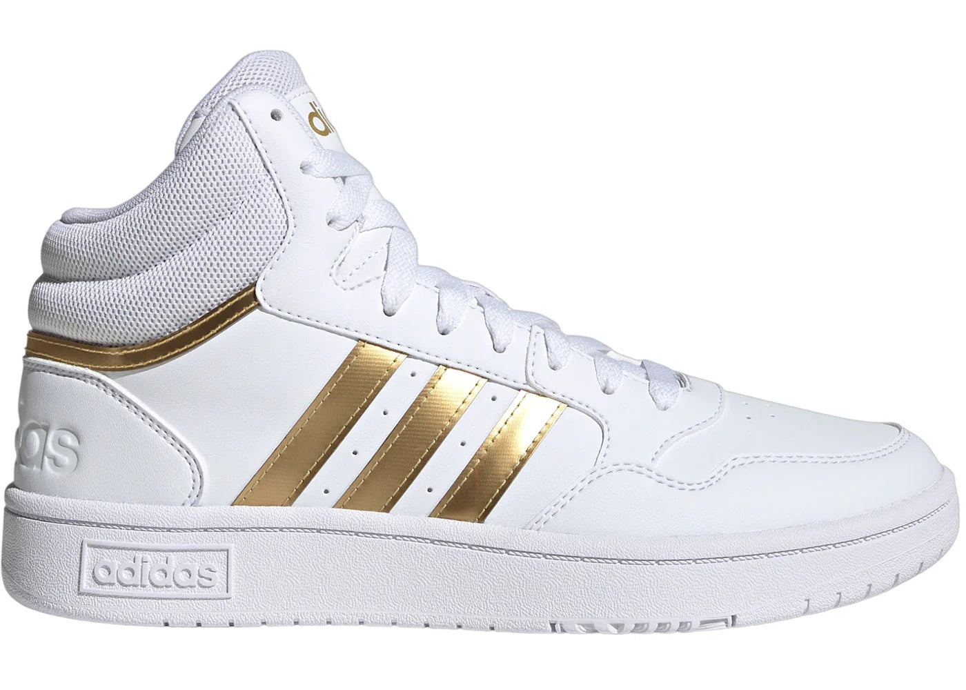 adidas Hoops 3.0 Mid Lifestyle Basketball Classic Shoes - Women's - Cloud White / Cloud White / Grey Two