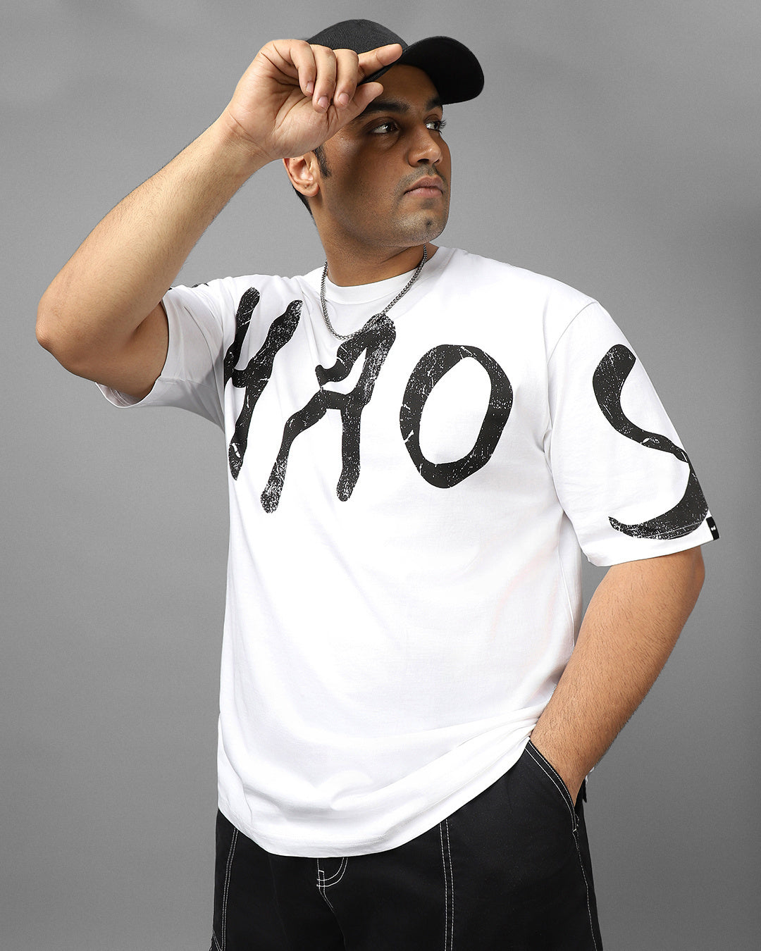 BlackTree Typography Oversized Plus Size T-shirt