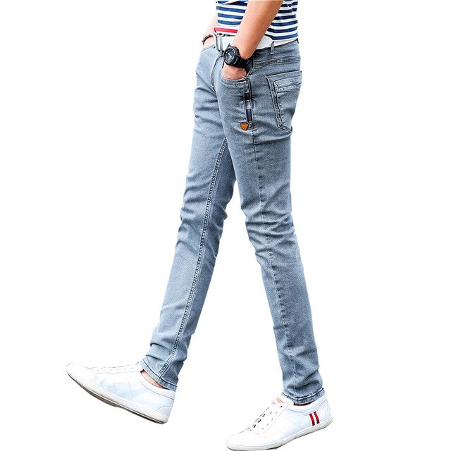 BlackTree Korean Style Men Jeans Grey Slim Skinny