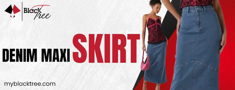 Why the Mid-Blue Wash Denim Maxi Skirt Is Your Wardrobe Essential