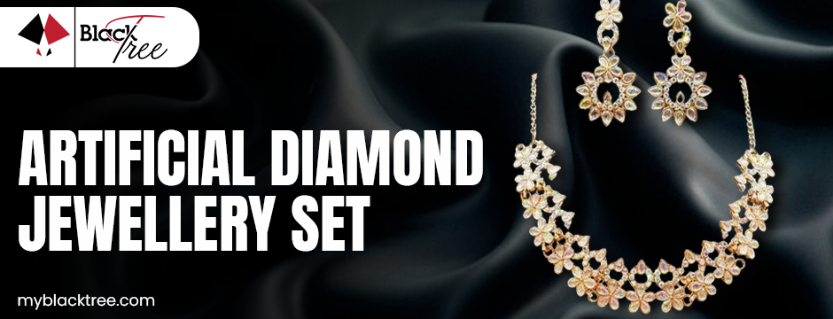 artificial diamond jewellery set