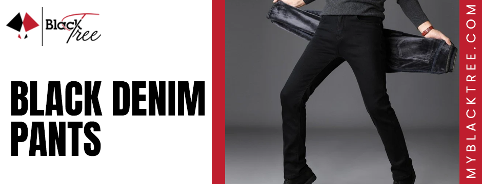  black denim pants