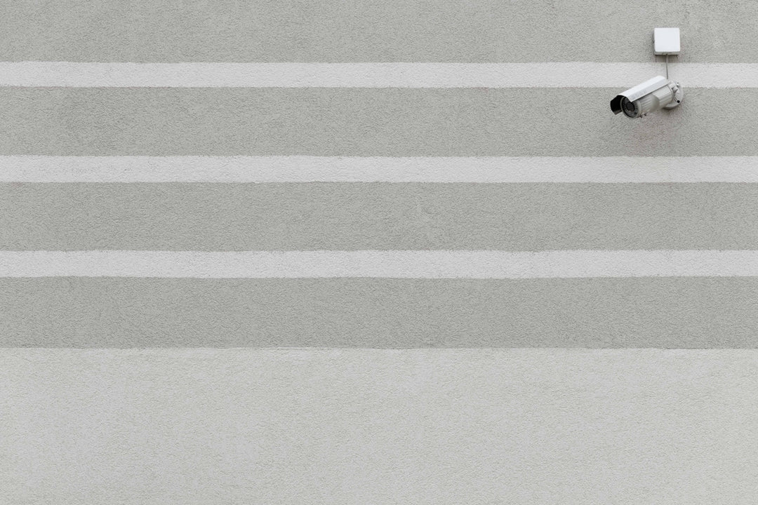white surveillance camera