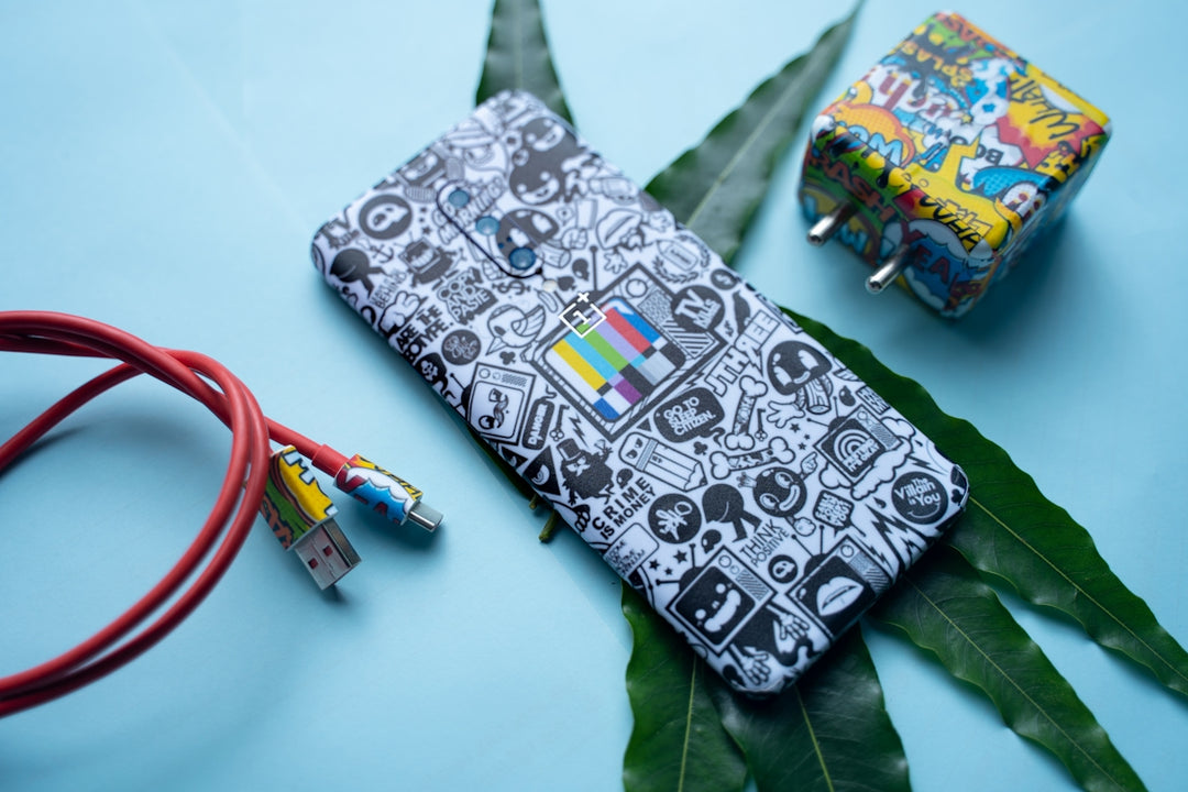 black and white floral long wallet