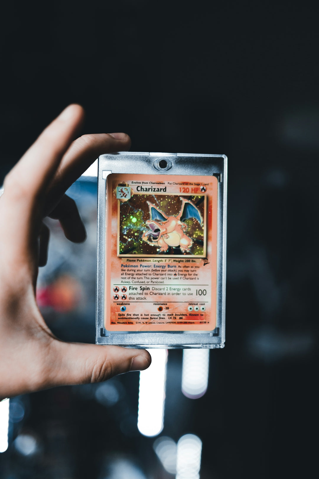 a person holding a card in their hand