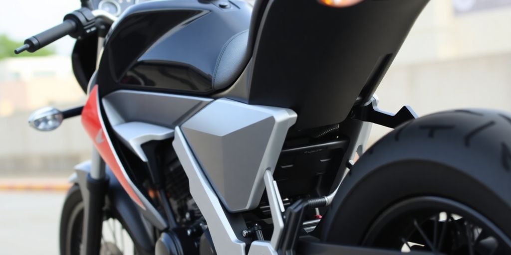 होंडा सीबी125 हॉर्नेट मोटरसाइकिल बाहर खड़ी है।