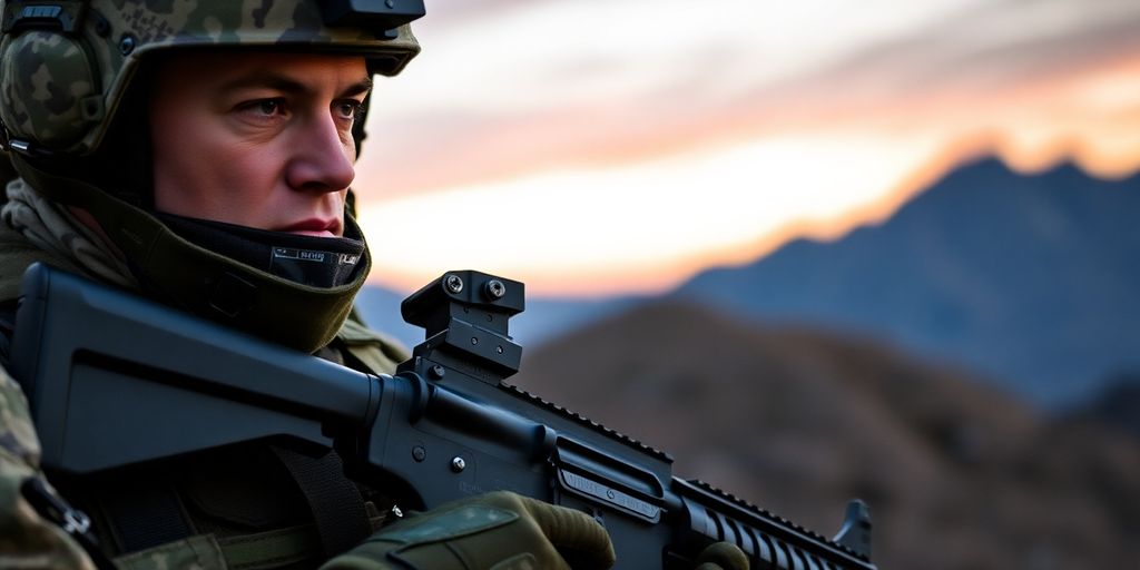 सेना के जवान और हथियार