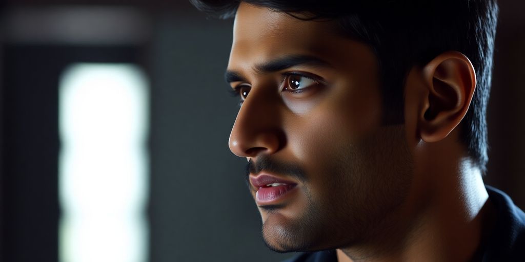 Ravi Kishan looking thoughtful, facing slightly away.