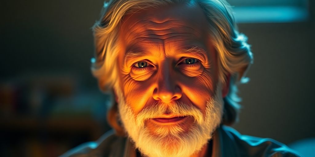 Neale Donald Walsch speaking directly to the viewer.