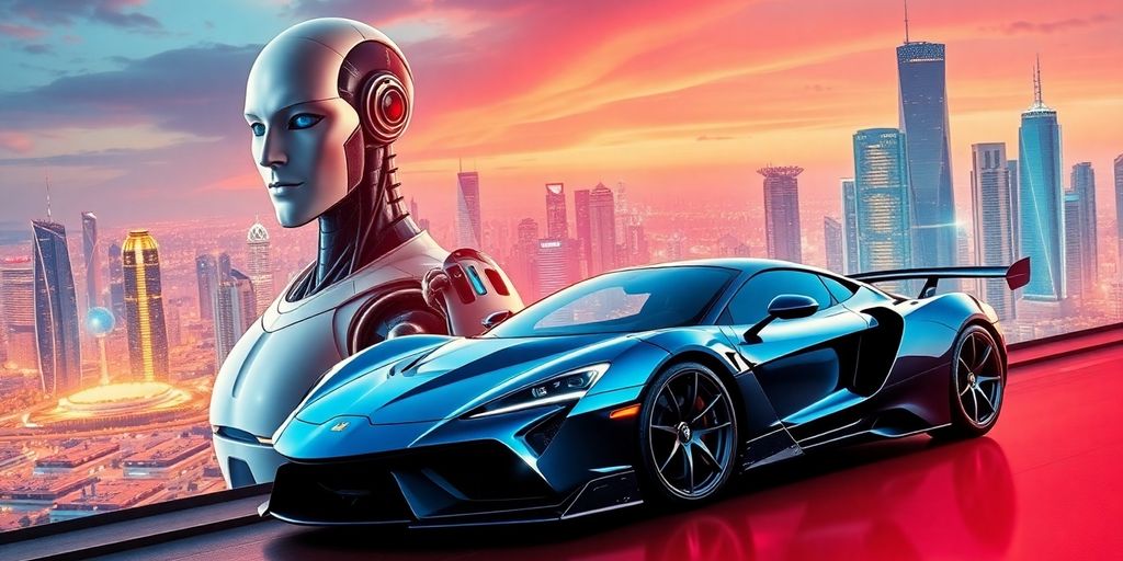 Futuristic Chinese robotics and cityscapes.