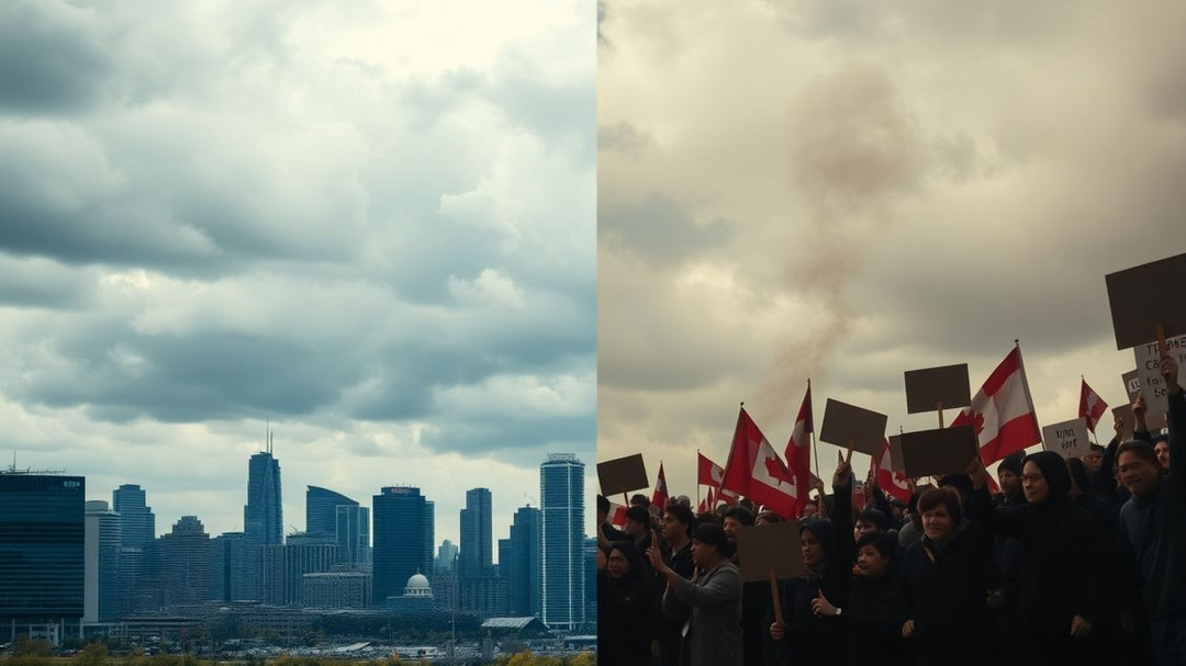 Canada divided between progress and internal turmoil illustration