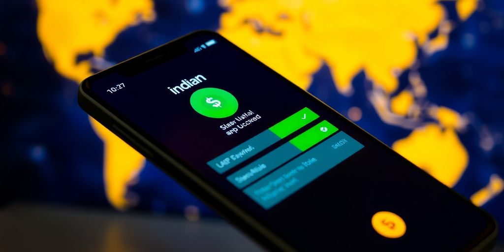 Indian and Visa credit cards, globe background