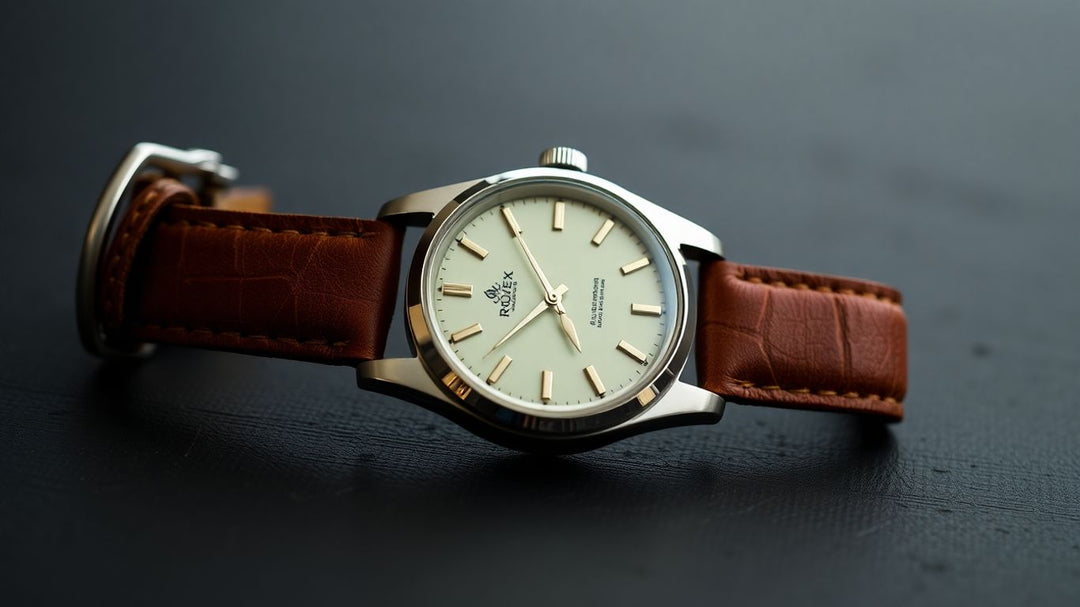 Vintage Rolex watch with crown logo.