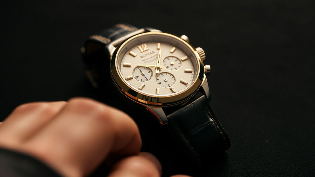 Close-up of a luxury watch owned by John Mayer.