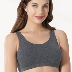 All Day Lounge Non-padded & Non-wired Bra - Dark Grey Marl