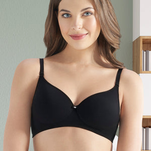 All Day Smooth Comfort Padded & Non-wired Bra - Black