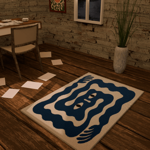 Anxiety hands emotion Tufted Rug