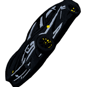 Black super Car Hand Tufted Rug