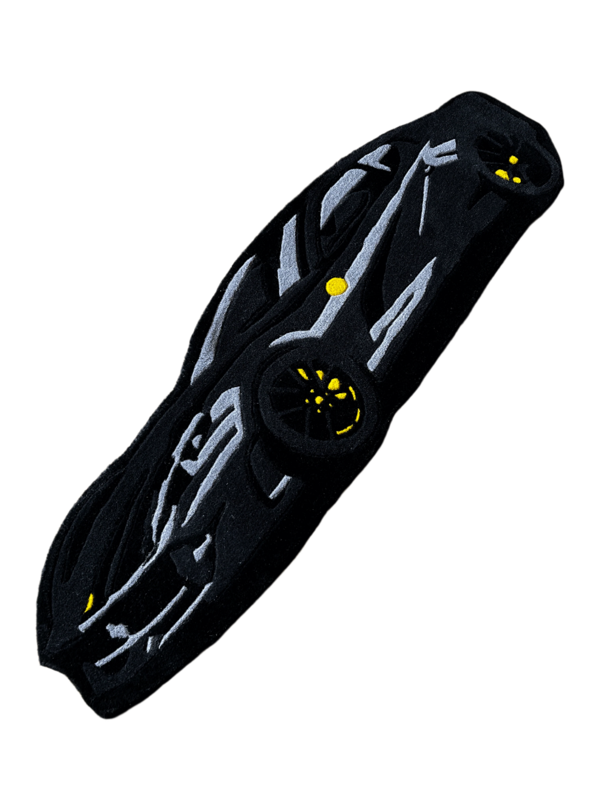 Black super Car Hand Tufted Rug