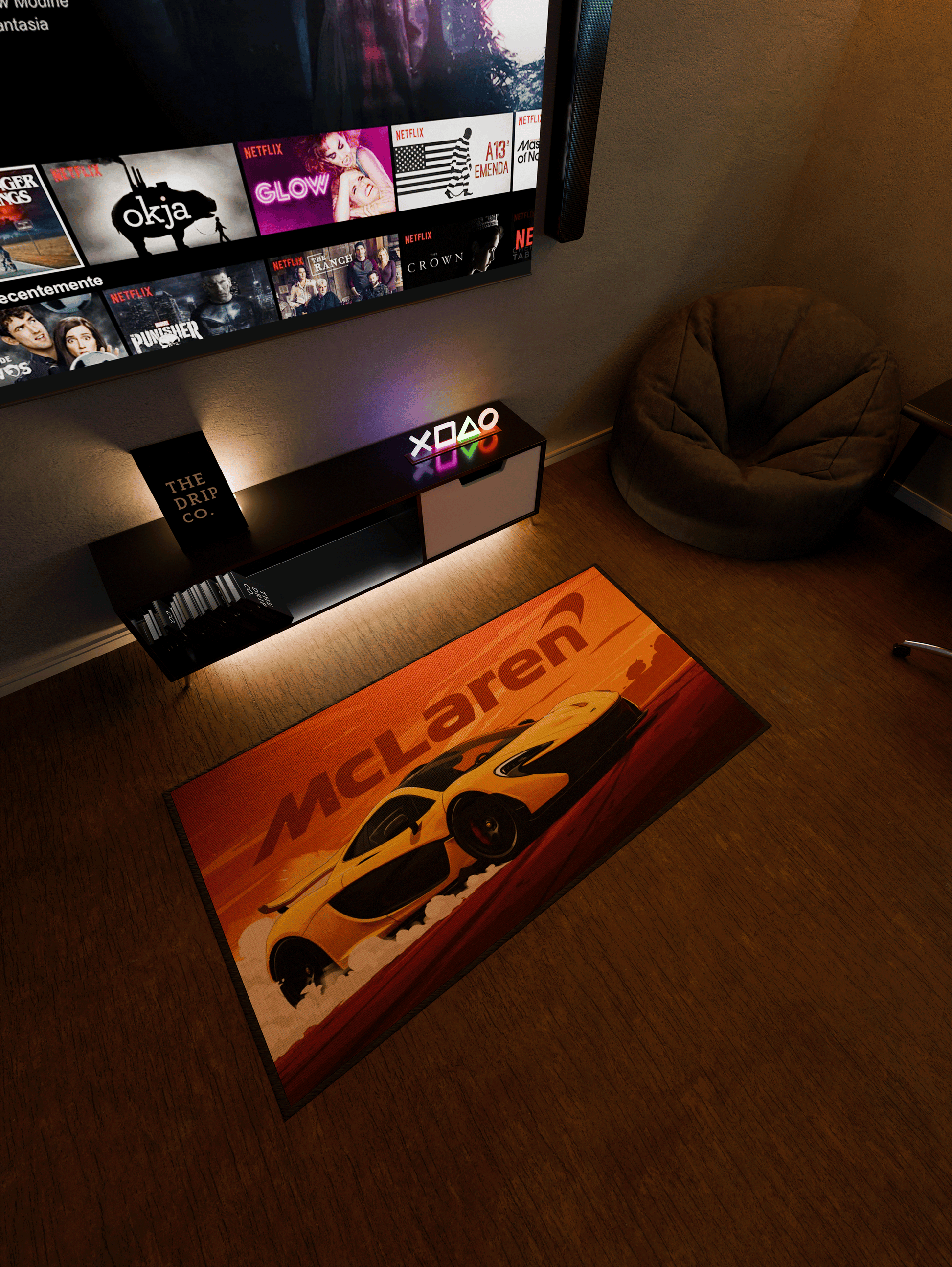 McLaren inspired Washable Rug