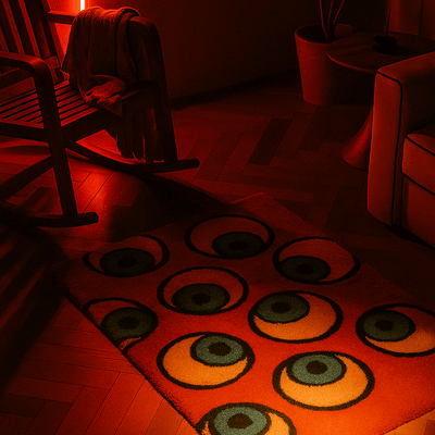 Anxiety eye emotion Tufted Rug