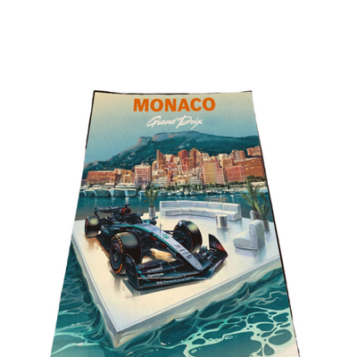 Monaco Fan Art Printed Washable Rug