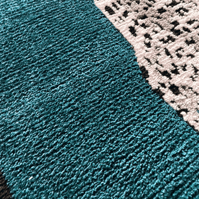 Royal White cheetah Machine Made Rug