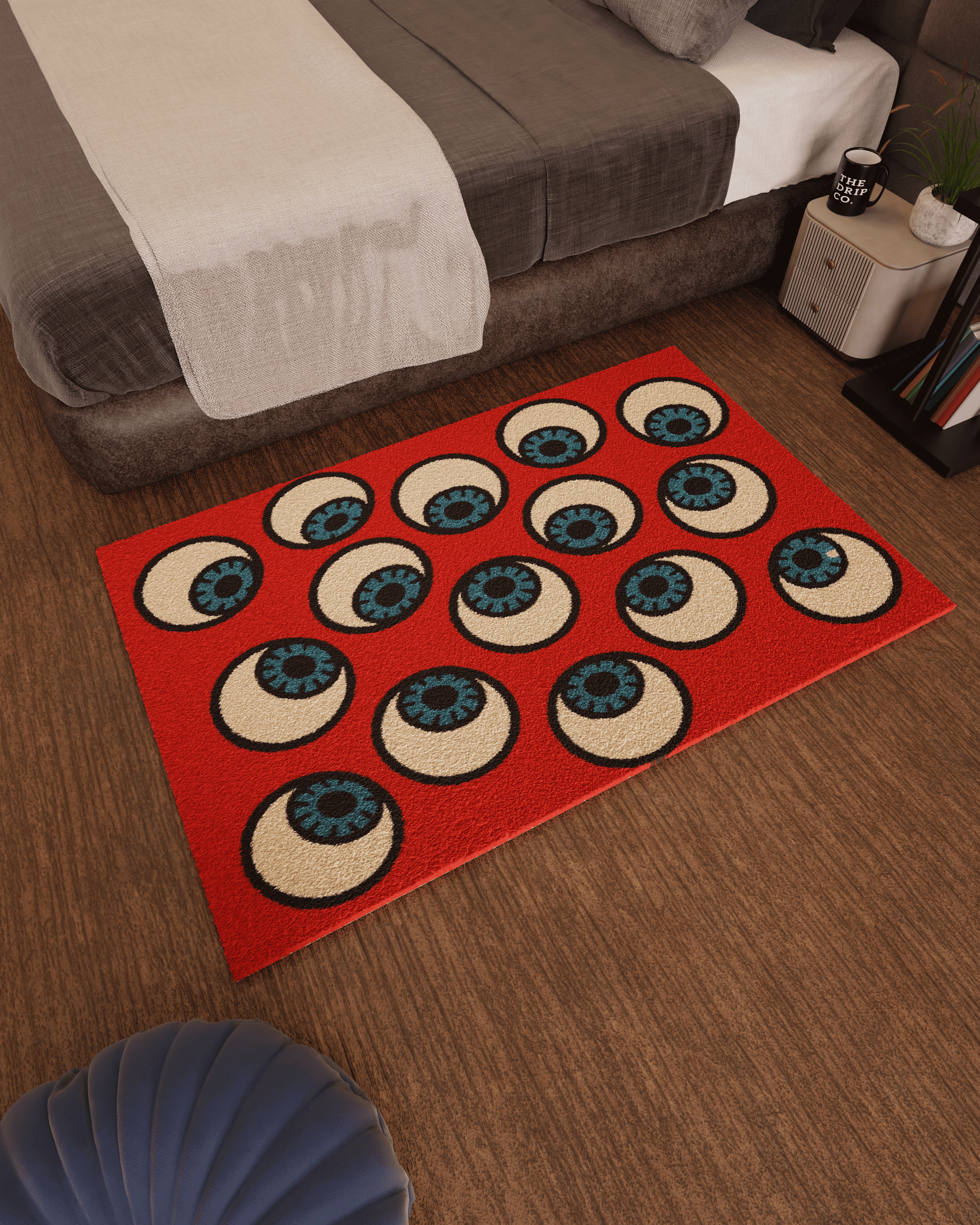 Anxiety eye emotion Tufted Rug