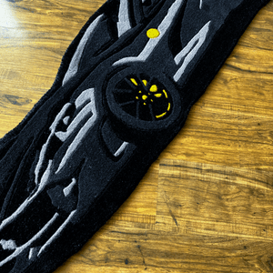 Black super Car Hand Tufted Rug