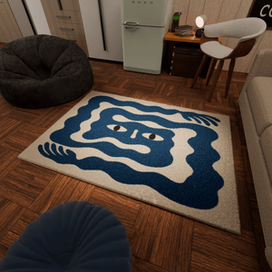 Anxiety hands emotion Tufted Rug