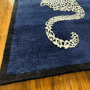 Royal White cheetah Machine Made Rug