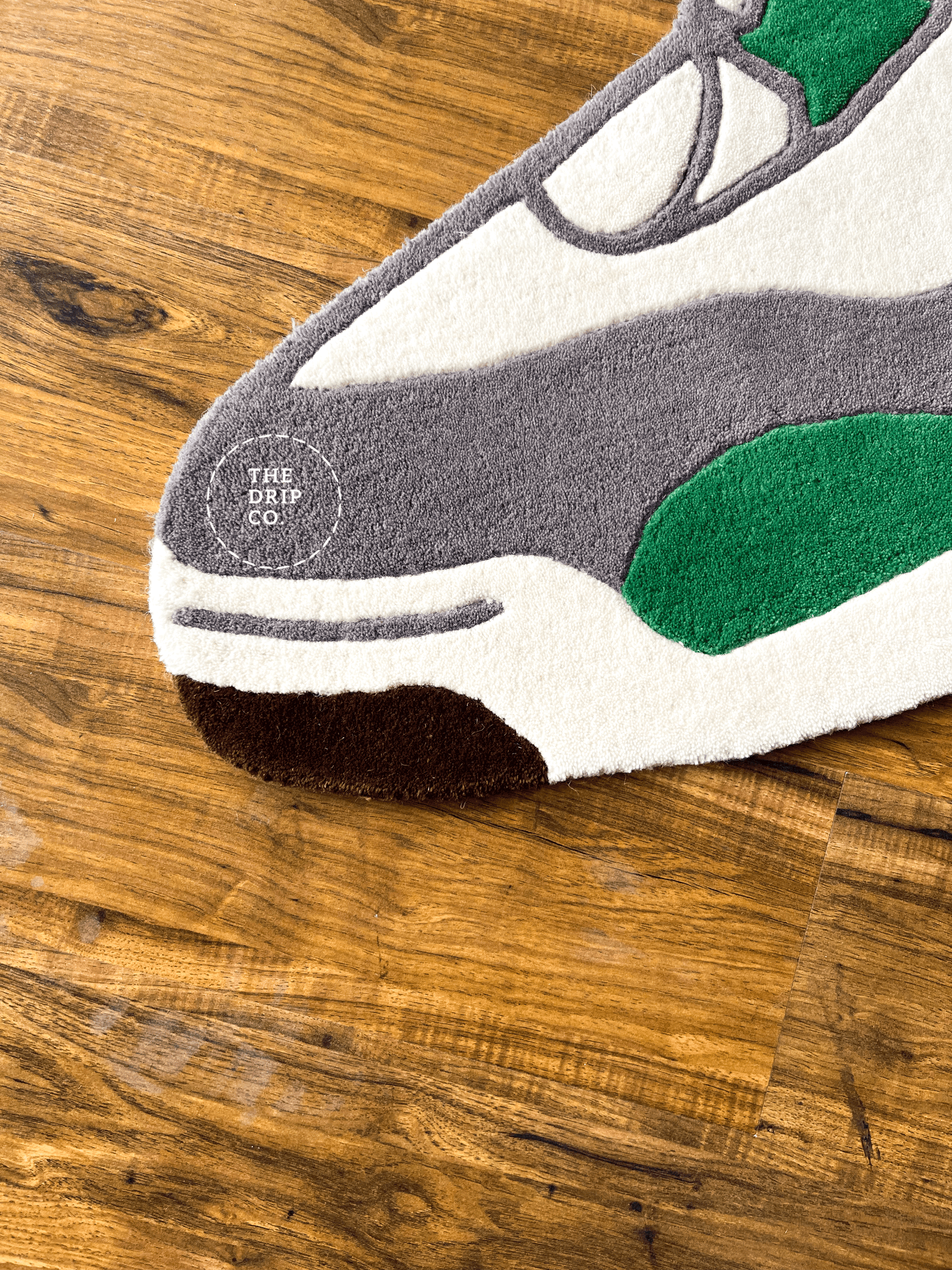 Green Custom Shoe Rug