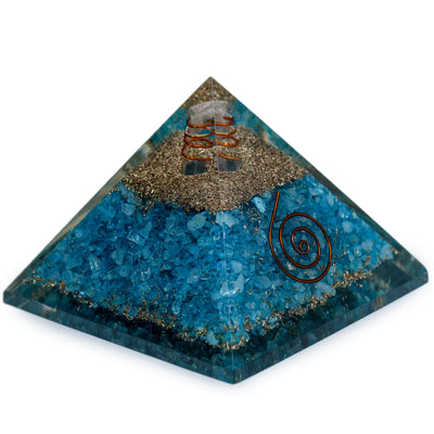 Firoza Orgonite Pyramid for Positivity Vastu Decorative Showpiece