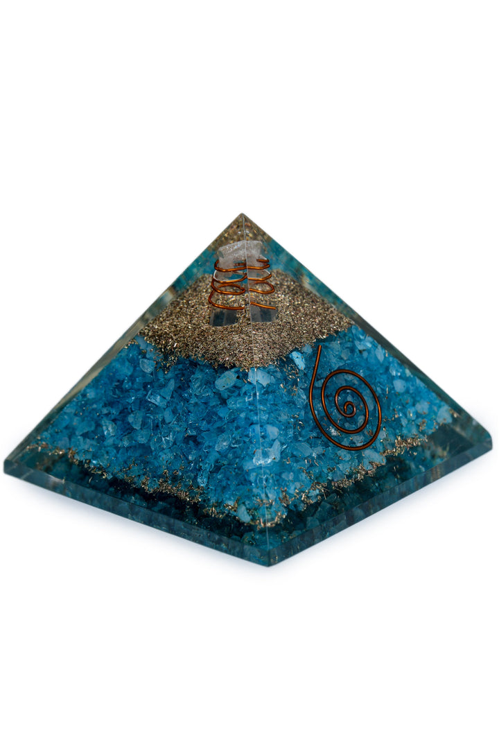 Firoza Orgonite Pyramid for Positivity Vastu Decorative Showpiece