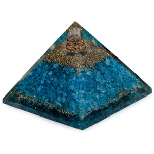 Firoza Orgonite Pyramid for Positivity Vastu Decorative Showpiece