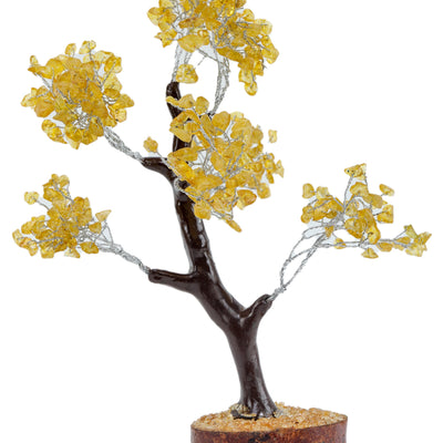 Citrine Crystal Tree (M-seal)- 300 chips 23cm Height - Yellow
