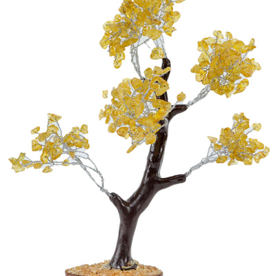 Citrine Crystal Tree (M-seal)- 300 chips 23cm Height - Yellow