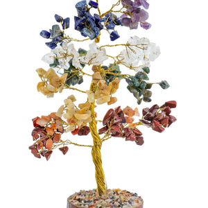 Seven Chakra Crystal Tree (Wired)- 300 chips Multicolor Height 23cm approx