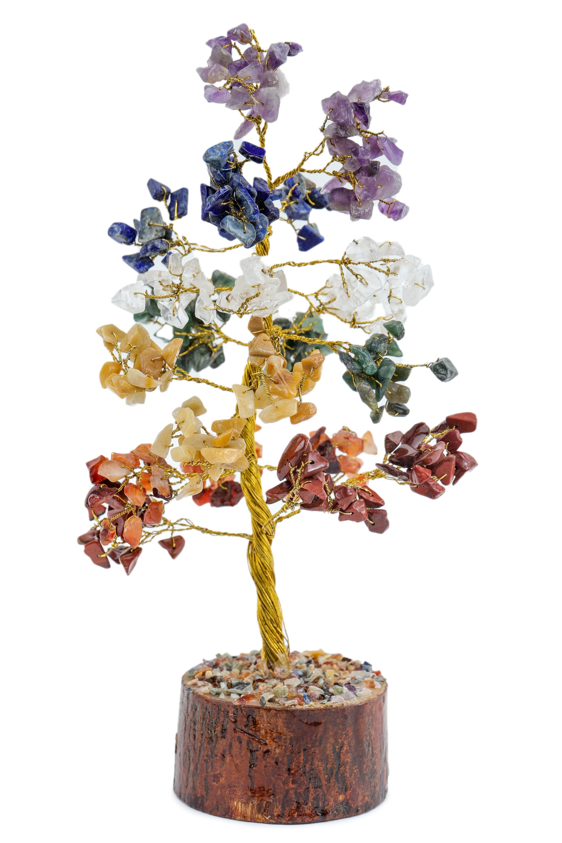 Seven Chakra Crystal Tree (Wired)- 300 chips Multicolor Height 23cm approx