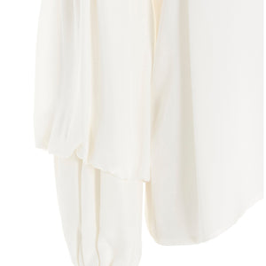 Di.la3 Pari' Puff-sleeve Silk Shirt