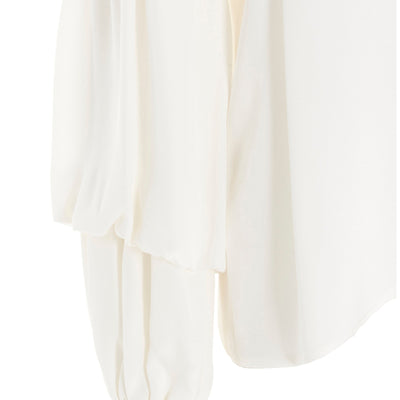 Di.la3 Pari' Puff-sleeve Silk Shirt