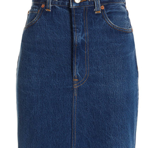Re/Done Double Waisted Pencil Re Done X Levis Skirt