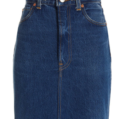 Re/Done Double Waisted Pencil Re Done X Levis Skirt