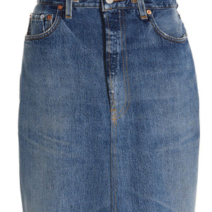 Re/Done Double Waisted Pencil Re Done X Levis Skirt